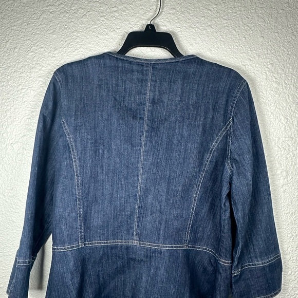 Lark Lane Denim Jacket with Beaded Embellishment – Size 8 - Picture 8 of 10